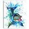 Designart - Large Blue Dolphin Watercolor - Contemporary Animal Art Canvas